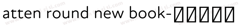 atten round new book字体转换